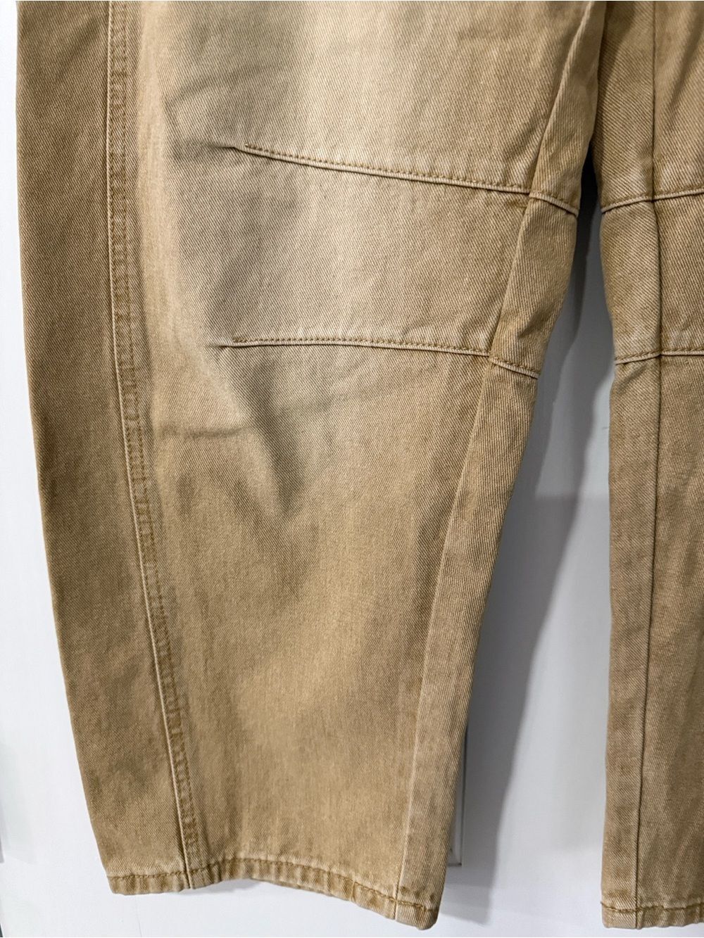 Classic barrel wide leg high rise jeans women’s khaki denim size 4 - Picture 5 of 10